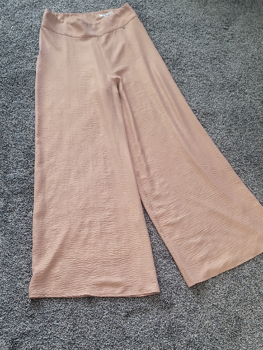 Wide-Leg Palazzo Pants in Blush Pink
